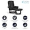 Flash Furniture Black LeatherSoft Recliner & Ottoman w/ Wood Base BT-7818-BK-GG - alternate 5